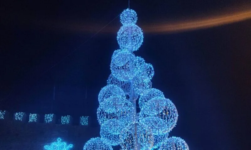 Arvore de Natal na Vila de Obidos